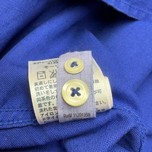 Eddie Bauer Classic Fit Cerulean Cotton‎ Button Down Long Sleeve Shirt - Picture 8 of 10